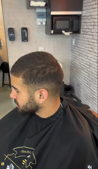 Barba desenhada na barbearia Dany du Corte